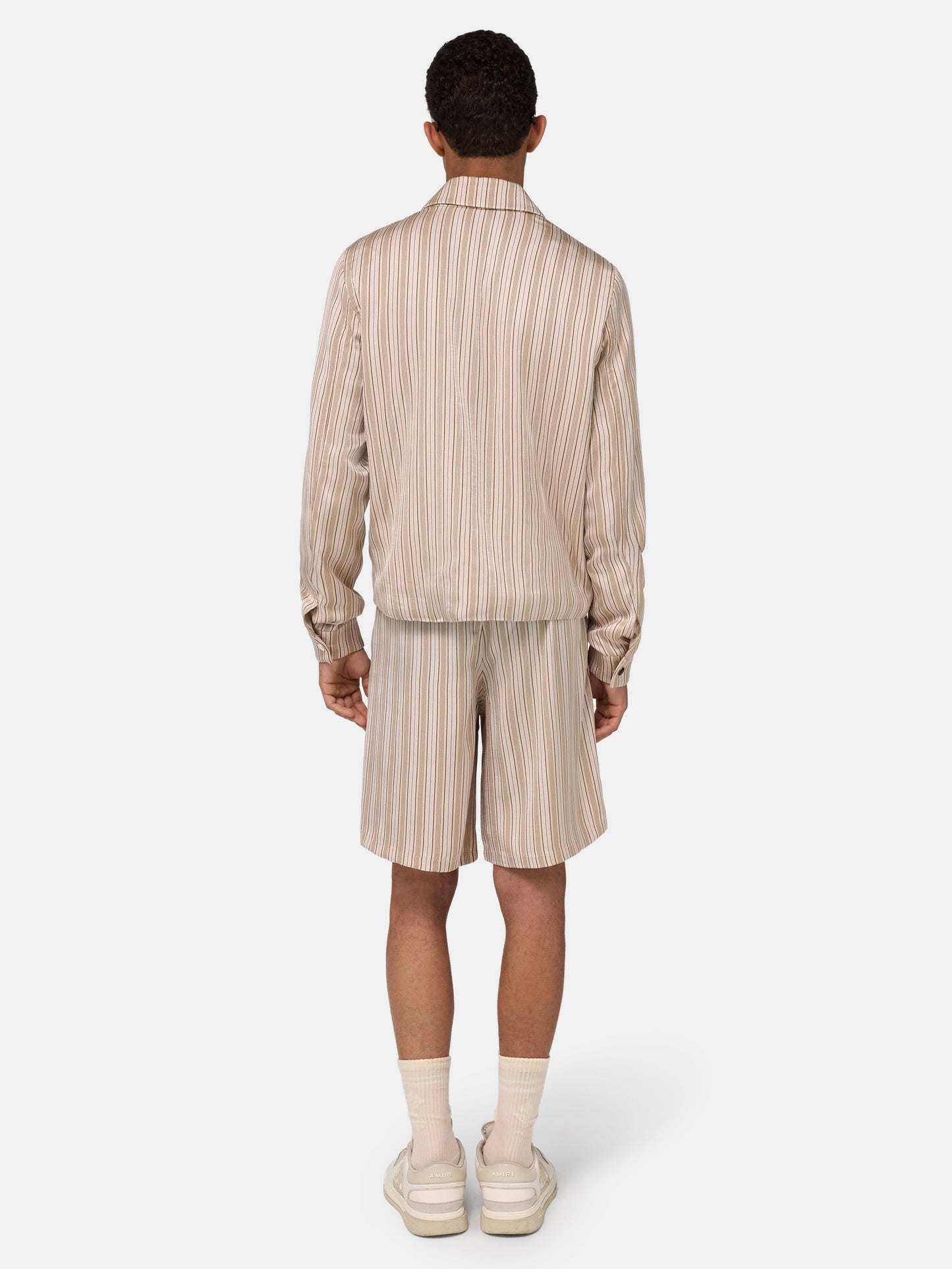 STRIPED SHORT - Alabaster