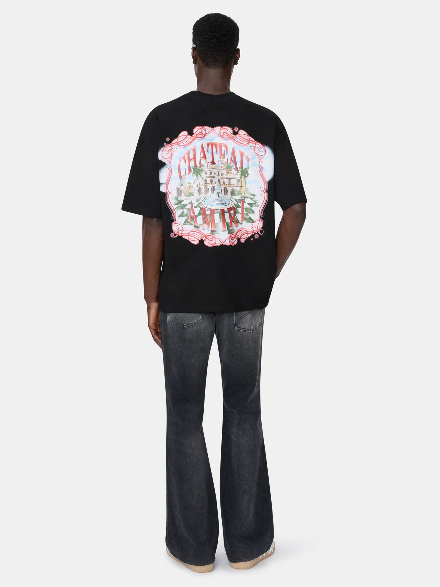 CHATEAU SKETCH OVERSIZED TEE - Black