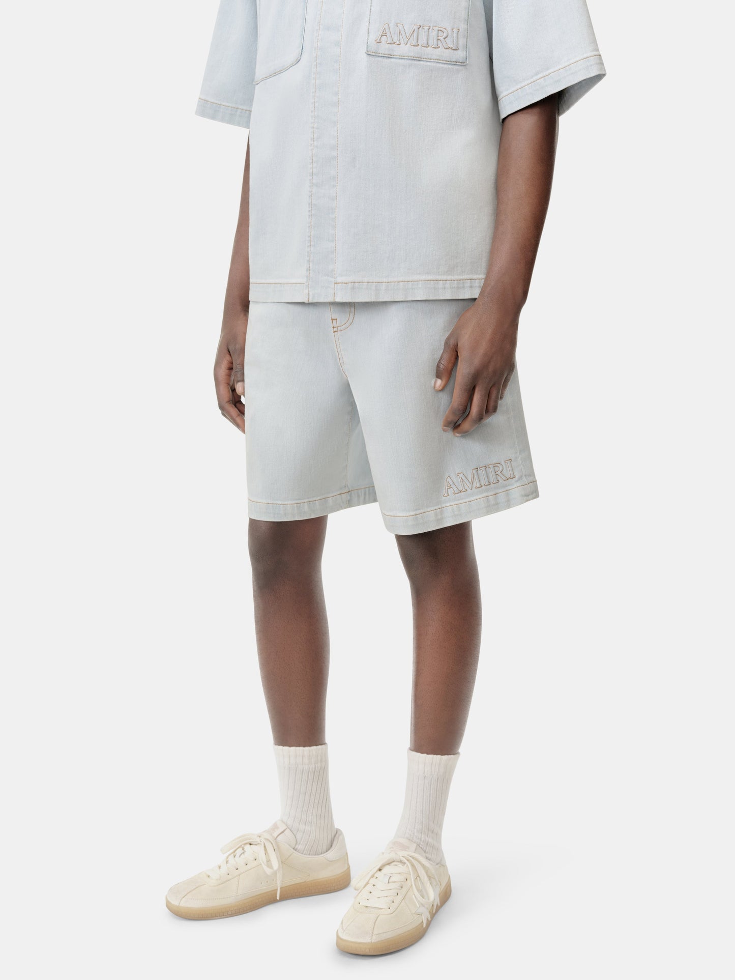 AMIRI 3D 5 POCKET SHORT - Light Indigo
