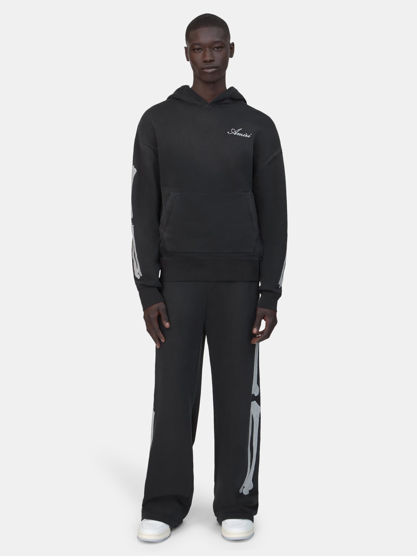 BONES OVERSIZED HOODIE - Black