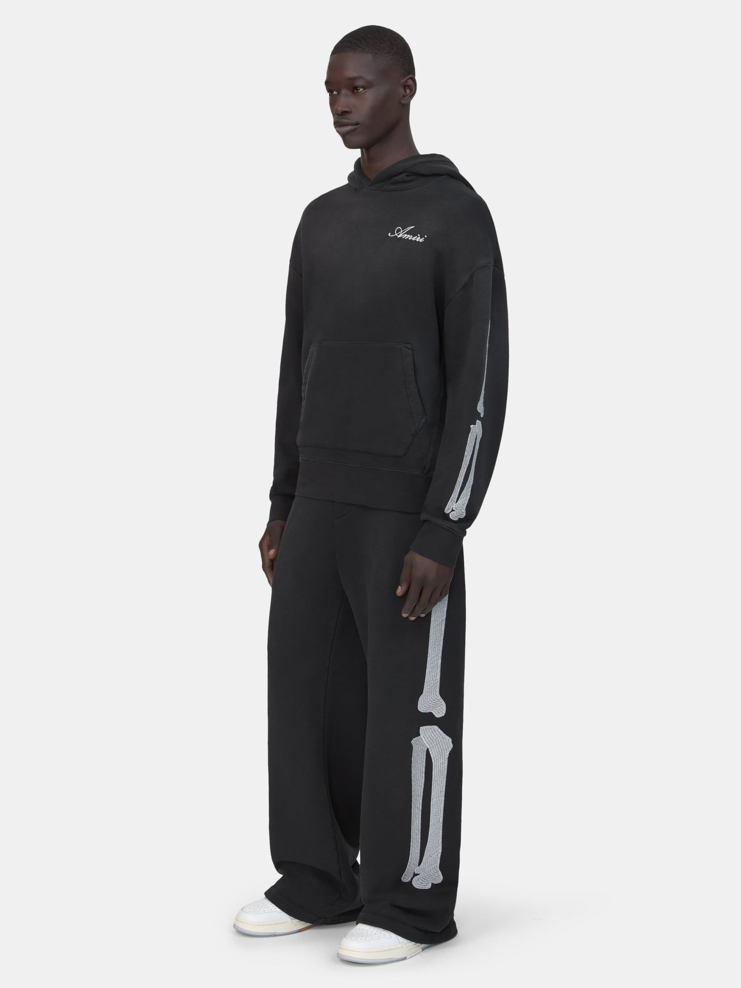 BONES OVERSIZED HOODIE - Black