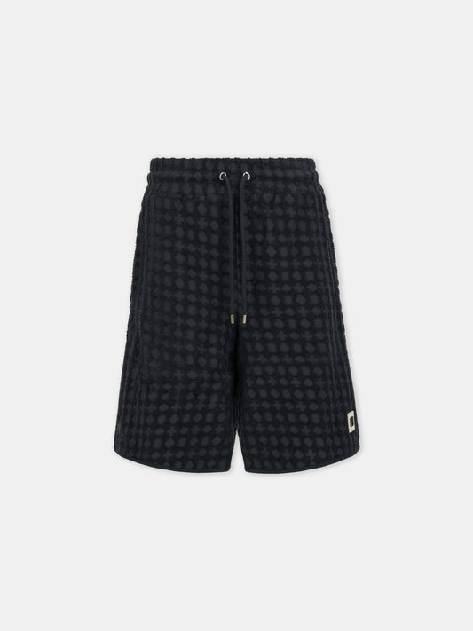 MA QUAD TOWELING SHORT - Black