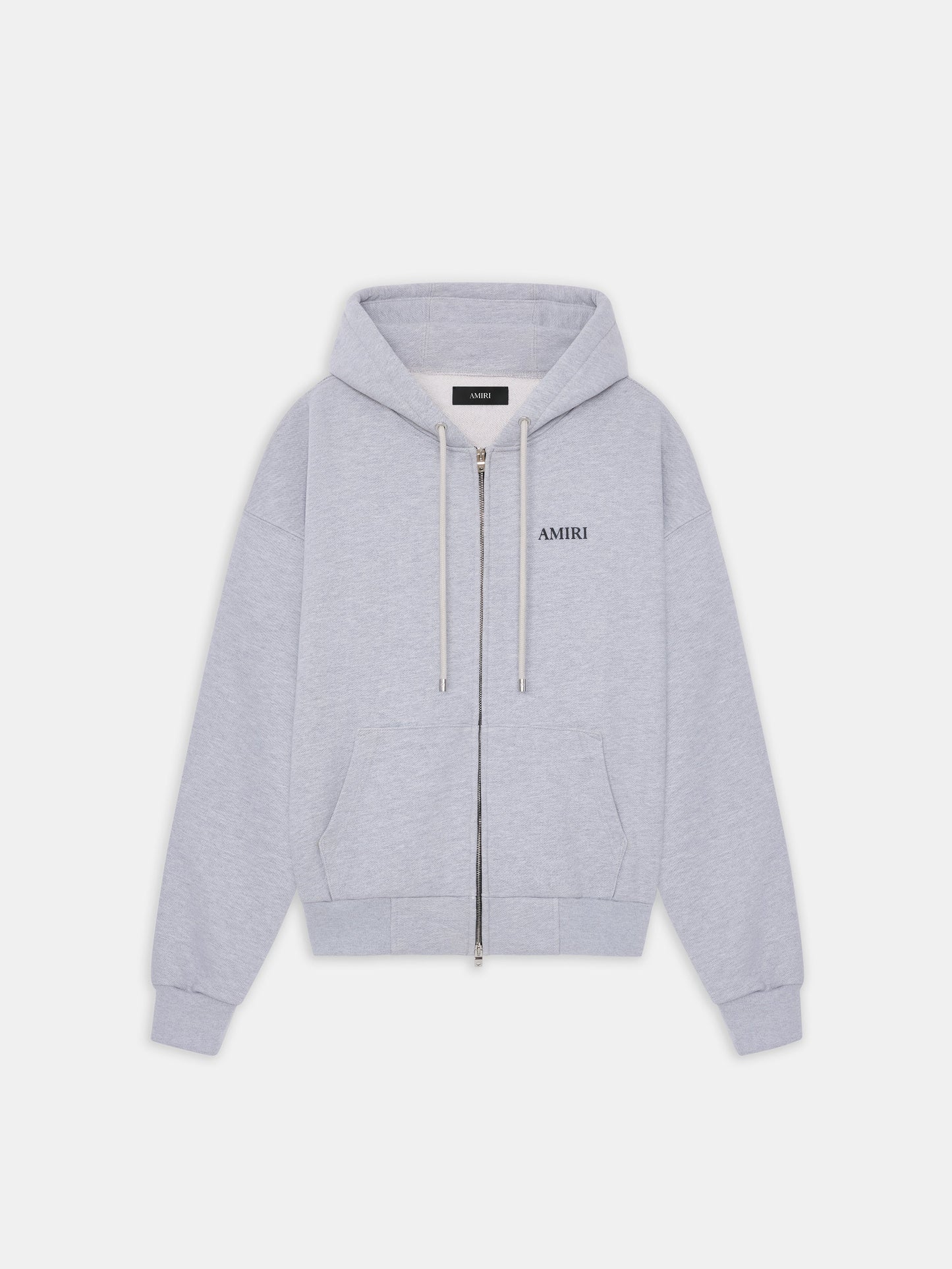 RELAXED ZIP UP HOODIE - HEATHER GREY