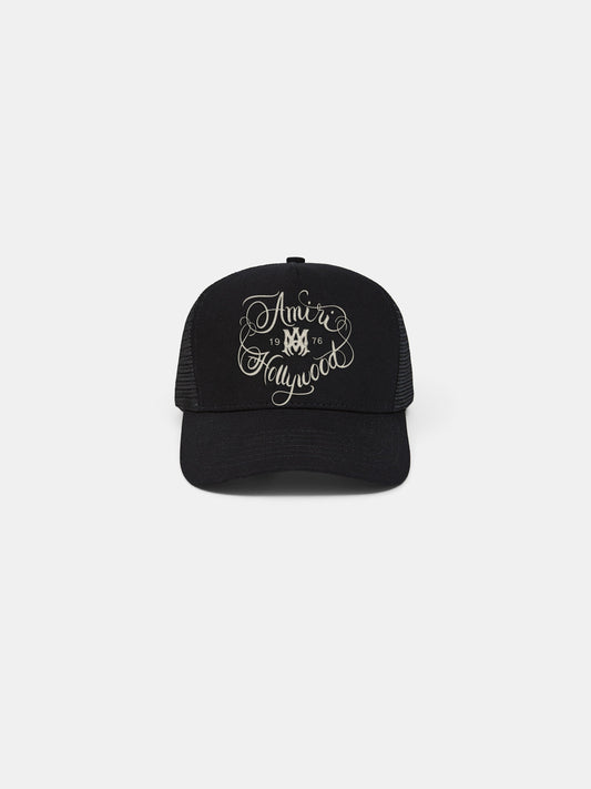 AMIRI HOLLYWOOD SCRIPT HAT - BLACK