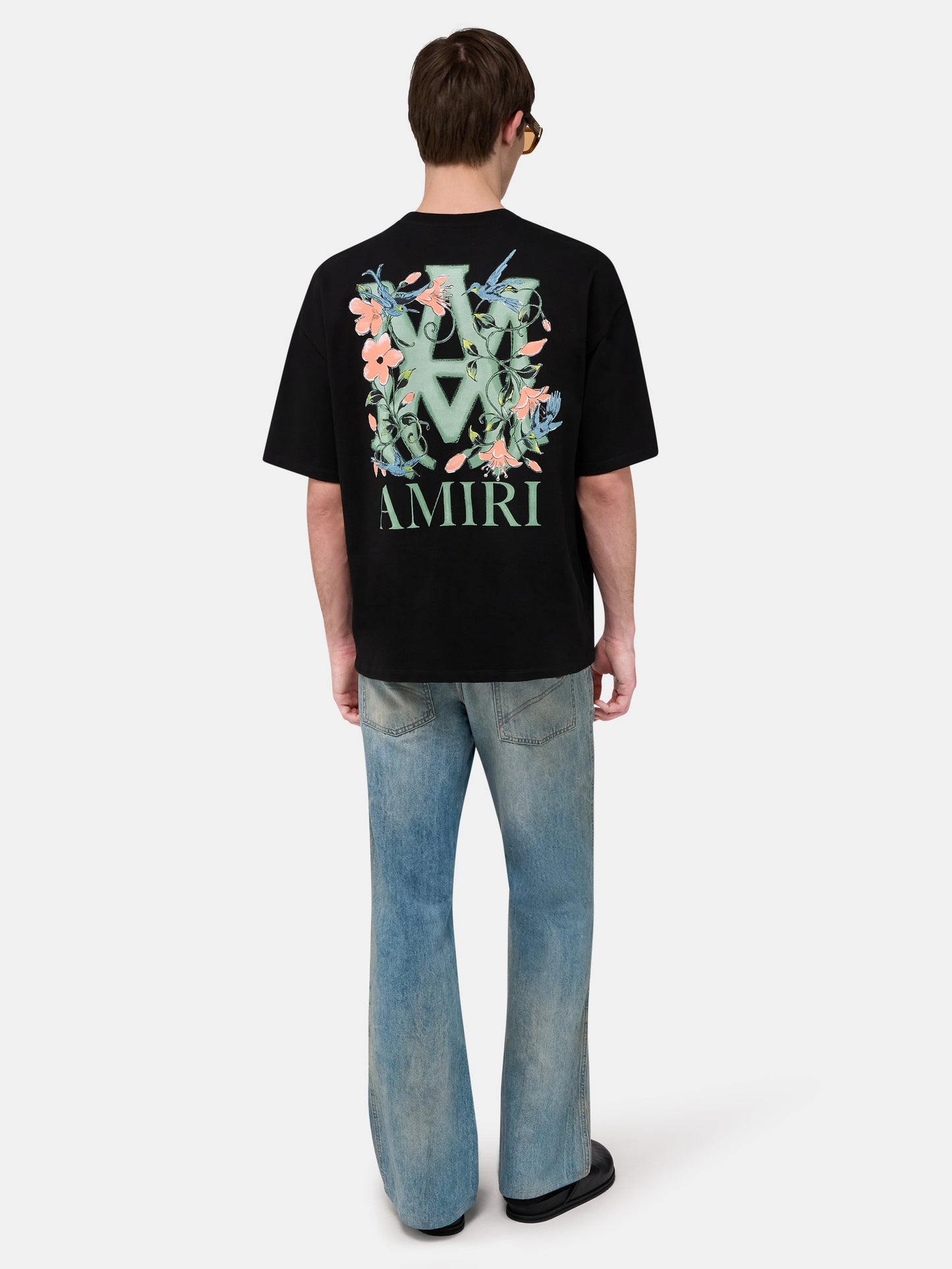 MA FLORAL OVERSIZED TEE - Black